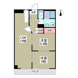 竹林マンションⅡの物件間取画像